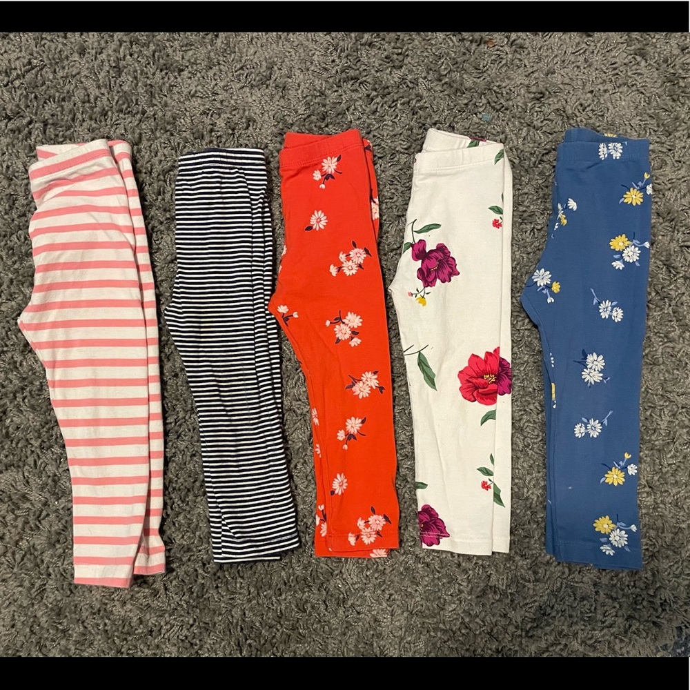 Five pairs of Old Navy Leggings size 2T